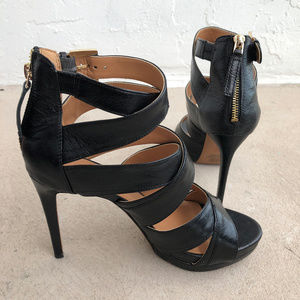 Nine West Women's Bonjorno Leather Heeled Sandal